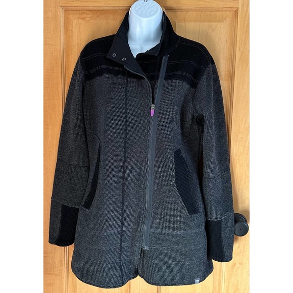 EUC, Title Nine Women’s Sz M Long Sleeve Zip Up Tweed Coat - Picture 2 of 16